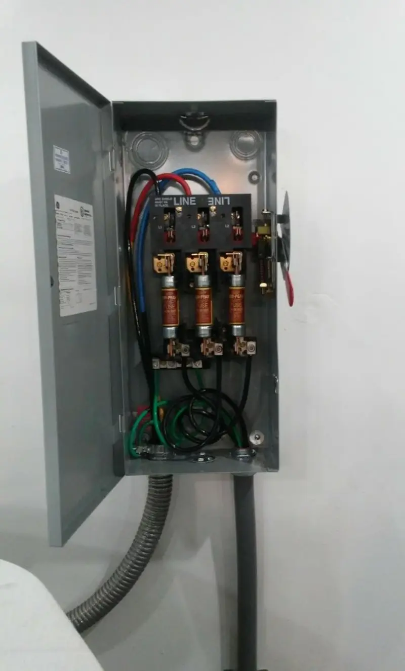 Three-phase disconnect switch installed for Electrical Wiring & Rewiring in Wheeling